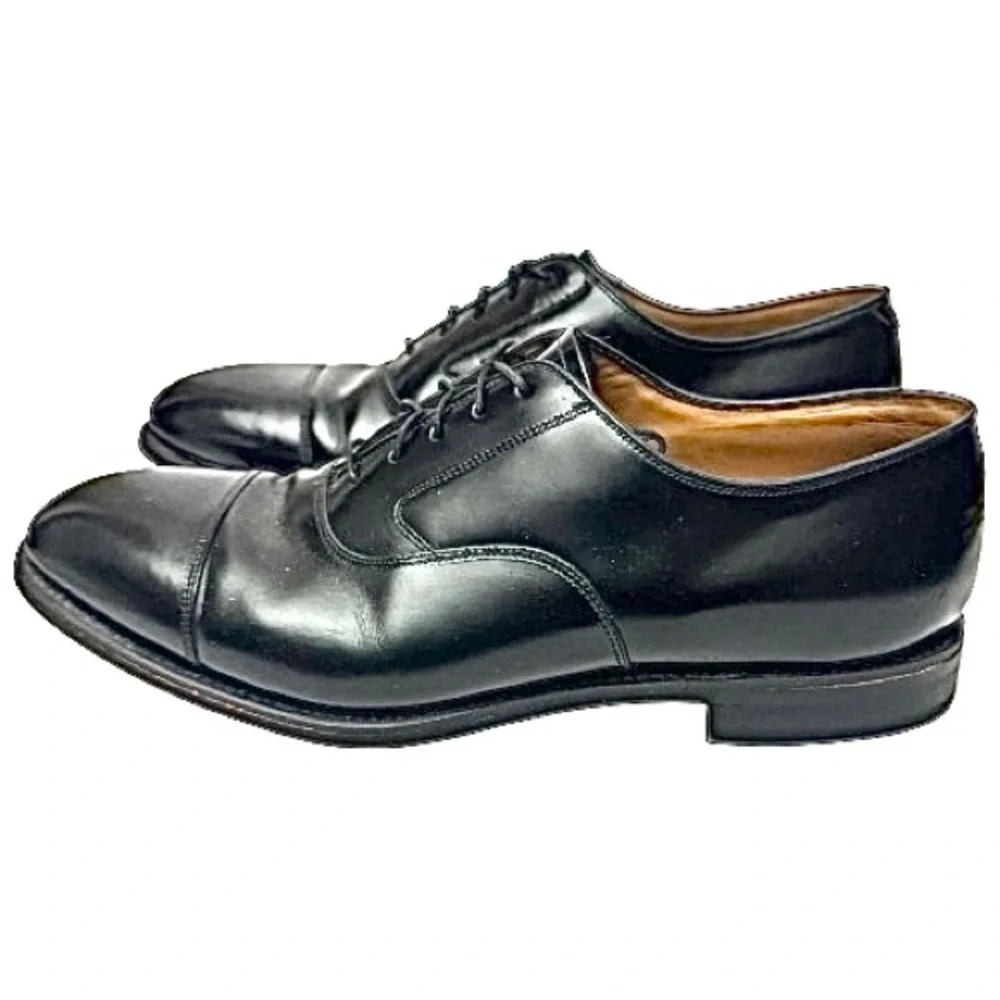 Johnston & Murphy Men’s Oxford Dress Shoes Size 9.5 Black Leather Made in Mexico